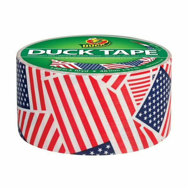 Duck Brand Duct Tape, US Flag, 10 yd L, 1.88 in W 283046